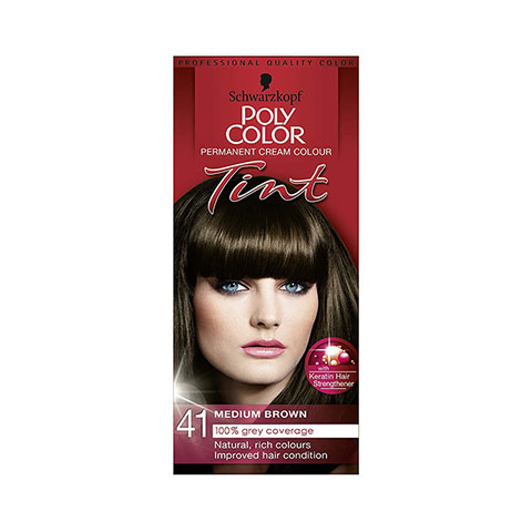 Schwarzkopf Poly Color Permanent Cream Colour Tint - 41 Medium Brown