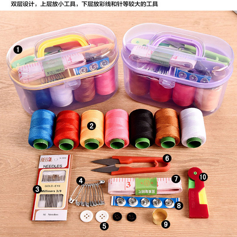 Sewing Box Set 10 Piece - Blue