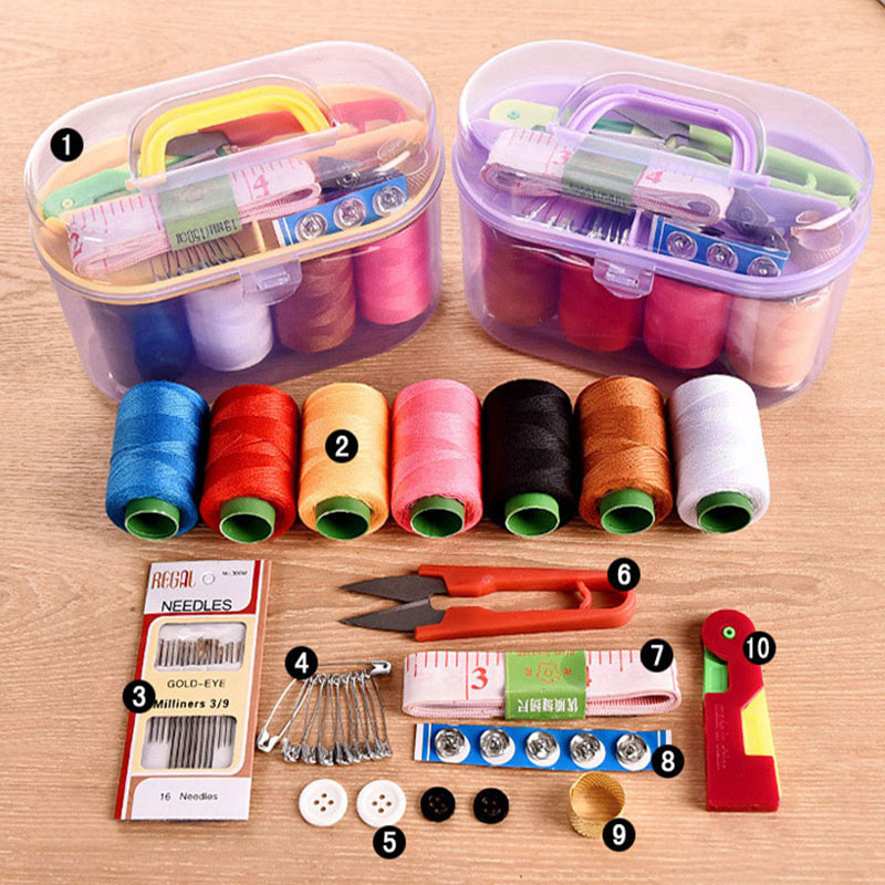Sewing Box Set 10 Piece Red