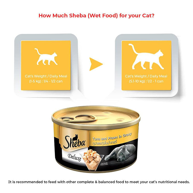 Sheba Deluxe Tuna & Prawn Flavour in Gravy 85g