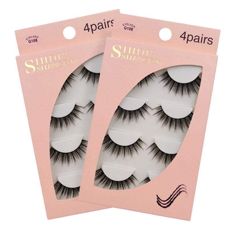 Shidi Shangpin 3D Mink False Eyelashes 4 Pairs Set - G108