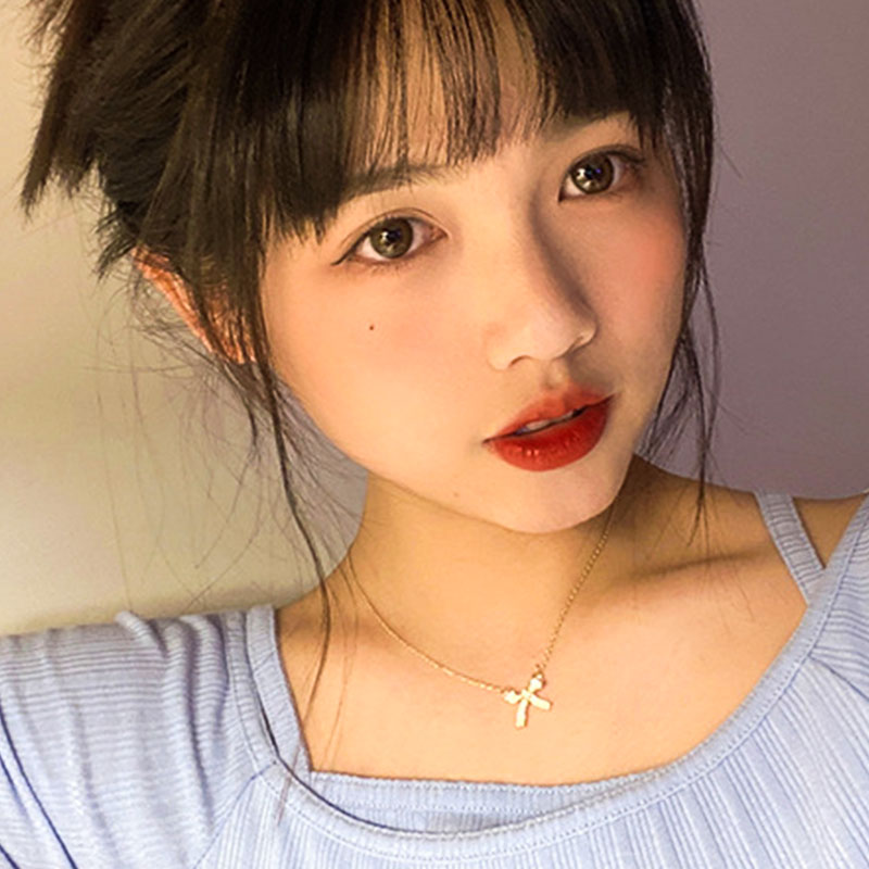 Simple Creative Bow Design Locket Chain Necklace (301096)