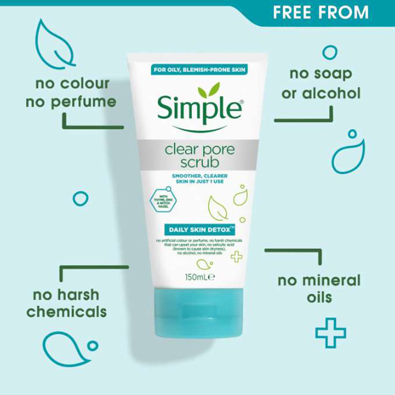 Simple Daily Skin Detox Clear Pore Scrub 150ml