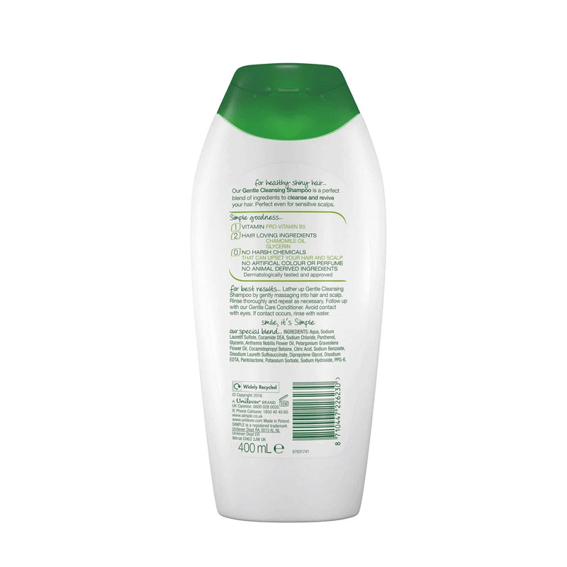Simple Kind To Hair Gentle Cleansing Shampoo 400ml