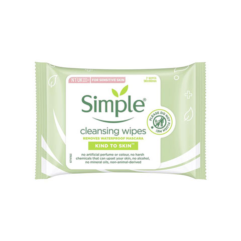 Simple Kind To Skin Cleansing Facial Wipes Sensitive Skin 7 Wipes