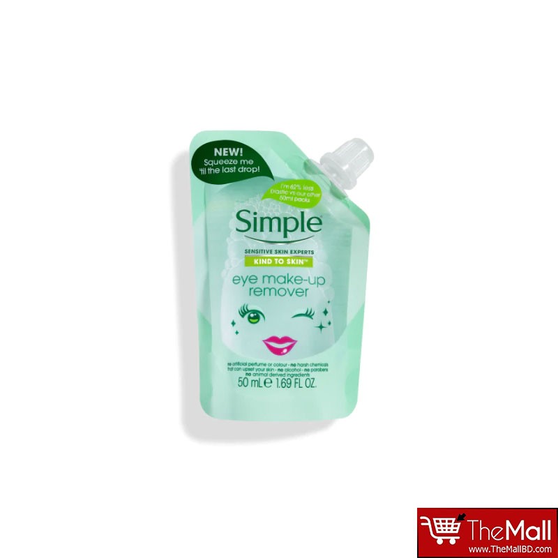 Simple Kind To Skin Eye Make Up Remover Pouch 50ml