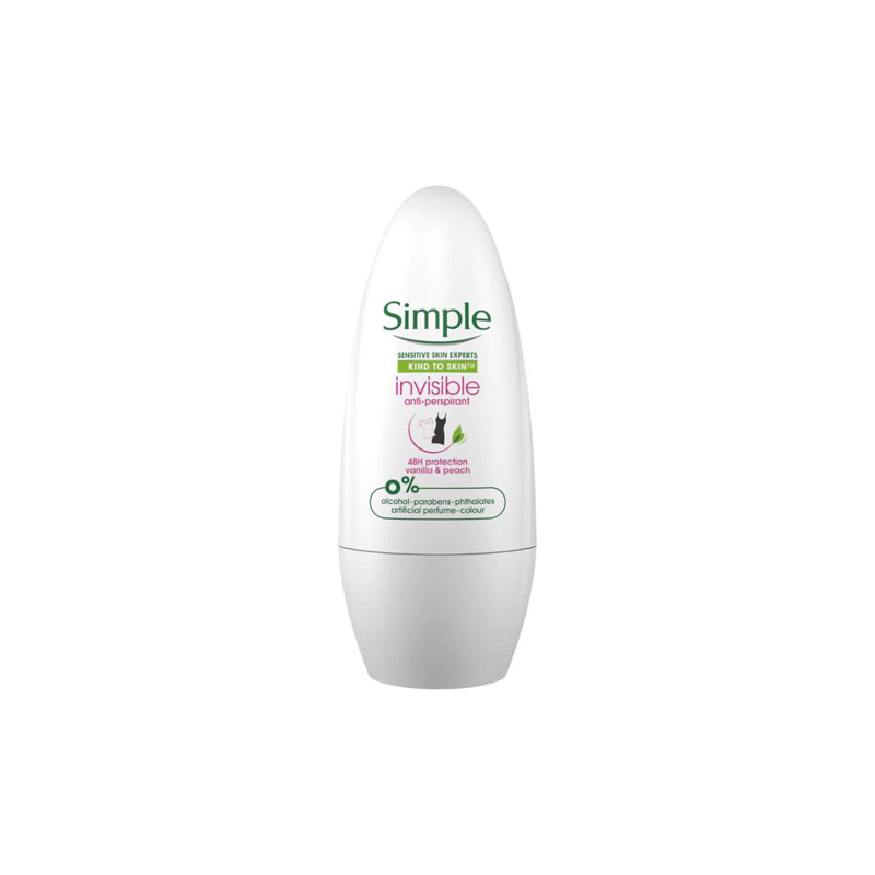 Simple Kind To Skin Invisible Anti-Perspirant Roll On 50ml