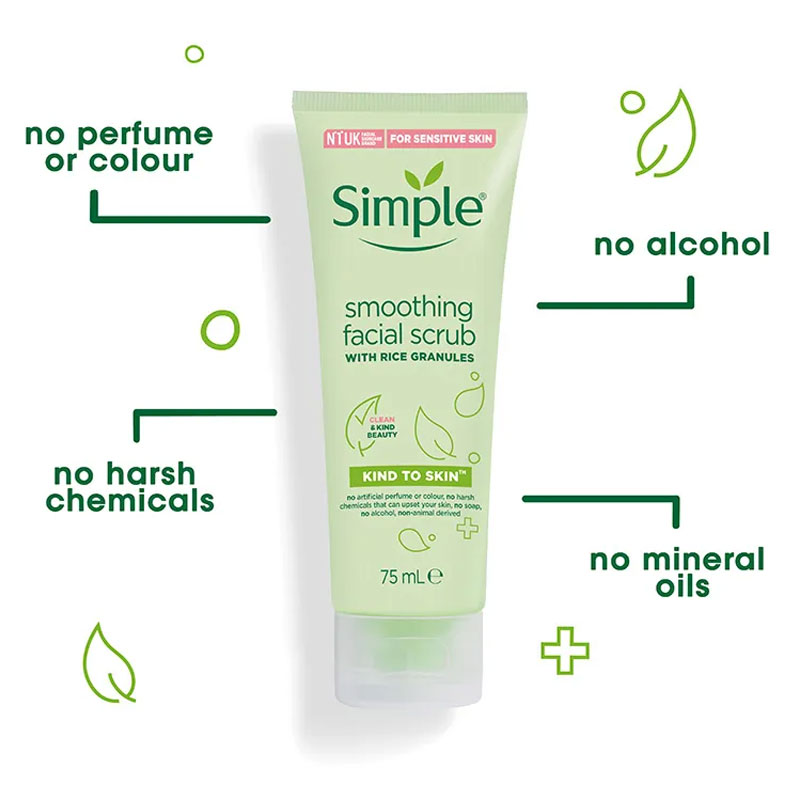Simple Kind To Skin Smoothing Facial Scrub 75ml