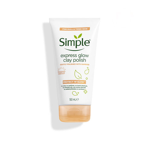 Simple Protect ‘N’ Glow Express Glow Clay Polish for Dull & Tired Skin 150ml