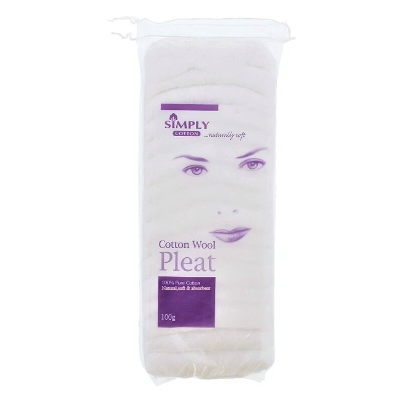 Simply Cotton Naturally Soft Cotton Wool Pleat 100g
