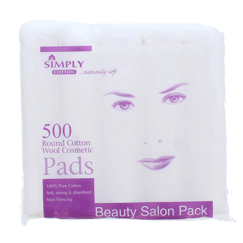 Simply Cotton Round Cotton Wool Pads 500 Pack