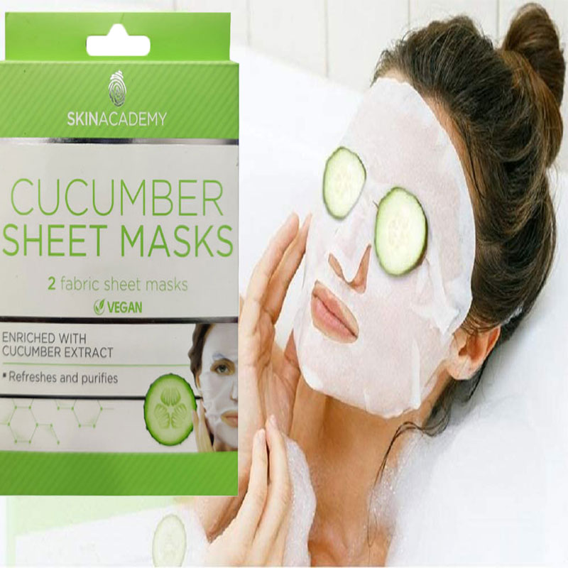 Skin Academy Cucumber Sheet Masks - 2pcs