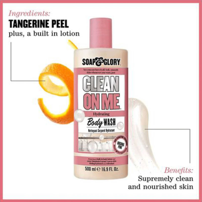 Soap & Glory Clean On Me Hydrating Body Wash 500ml