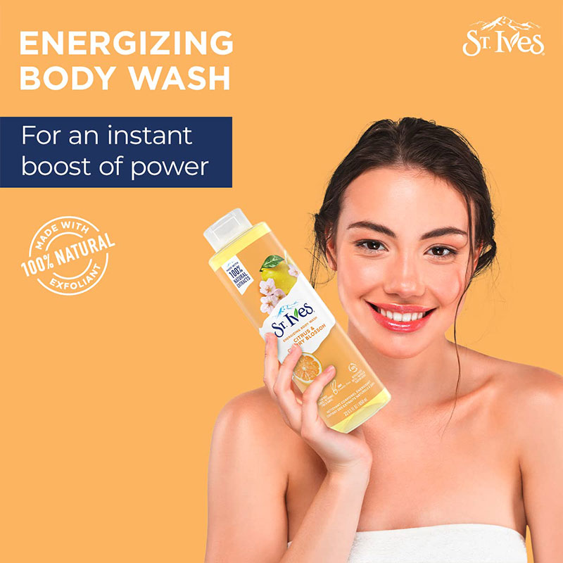 St. Ives Citrus & Cherry Blossom Energizing Body Wash 650ml