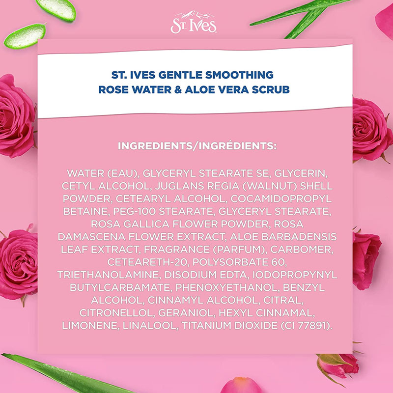 St. Ives Gentle Smoothing Rose Water & Aloe Vera Scrub 170ml