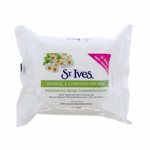 St. Ives Normal & Combination Skin Refreshing Facial Cleansing Wipes - 35 Wipes