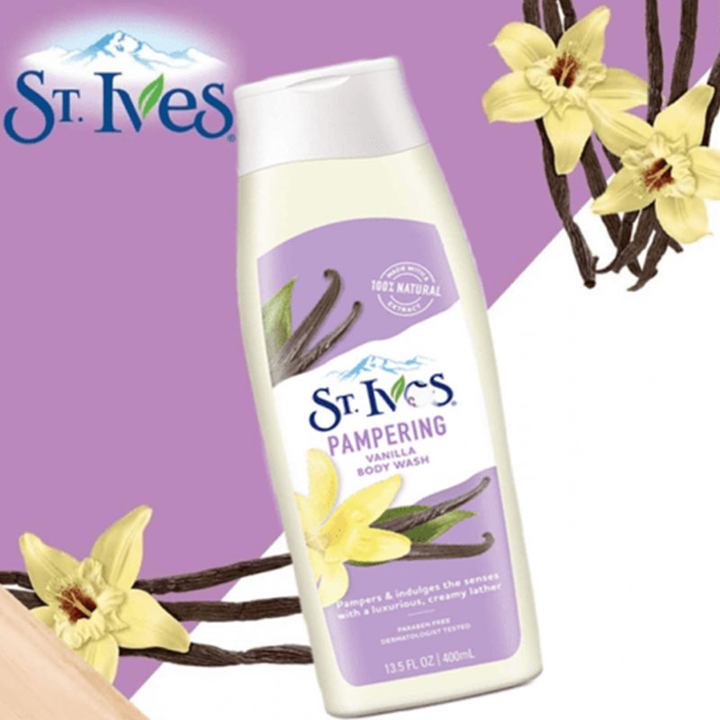 St. Ives Pampering Vanilla Body Wash 400ml