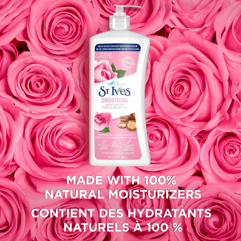 St. Ives Smoothing Body Lotion With Rose & Argan Oil 621ml