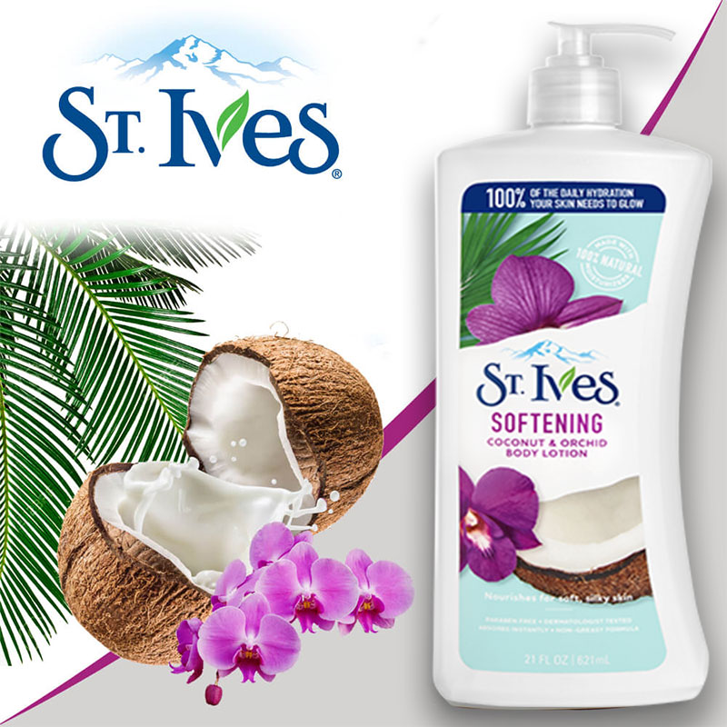 St. Ives Softening Coconut & Orchid Body Lotion 621ml