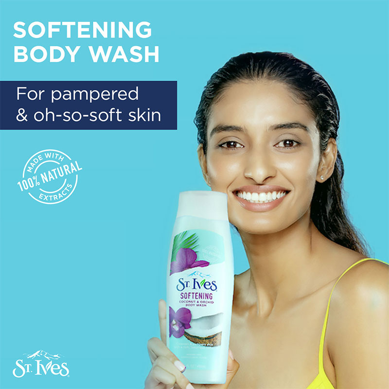 St. Ives Softening Coconut & Orchid Body Wash 400ml