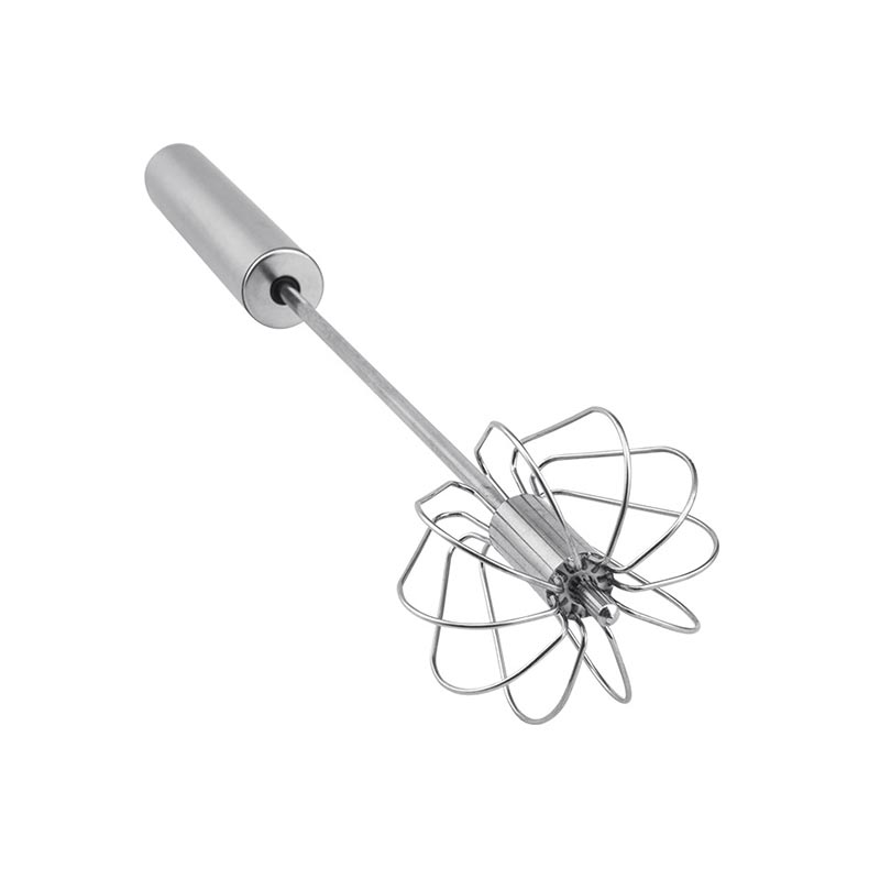 Stainless Steel Manual Push Whisk Cream Mixer 14 Inch 