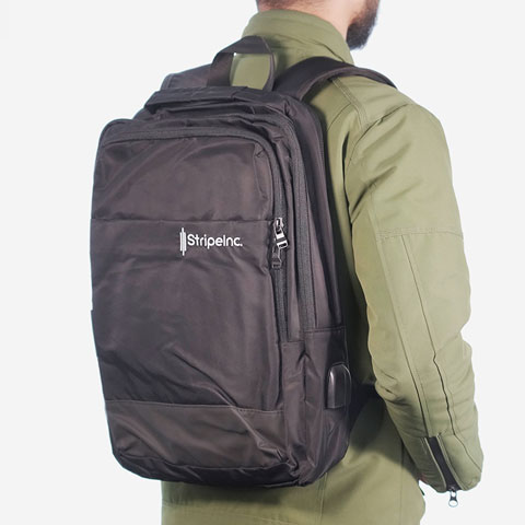 Stripelnc Exclusive & Premium Quality Backpack - Black