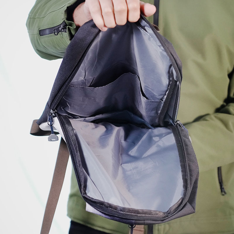 Stripelnc Mini Travel Backpack - Black & Ash (11011)