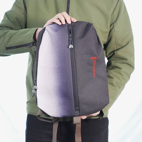 Stripelnc Mini Travel Backpack - Black & White (20202)