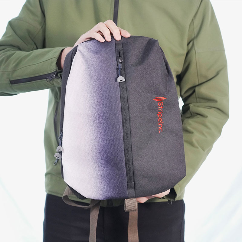 Stripelnc Mini Travel Backpack - Black & White (20202)