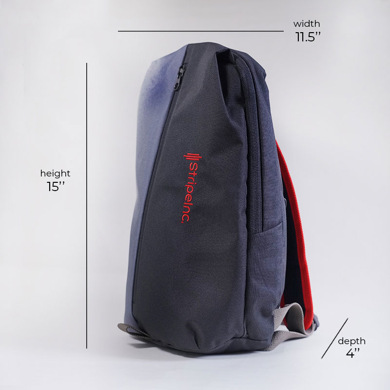 Stripelnc Mini Travel Backpack - Black & White (20202)