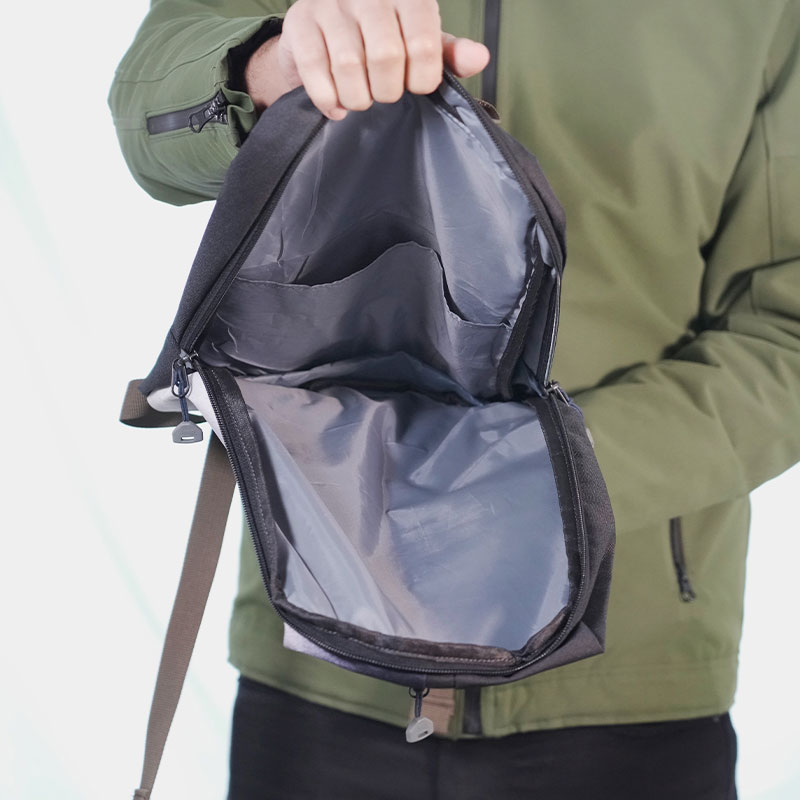 Stripelnc Mini Travel Backpack - Black & White (20202)