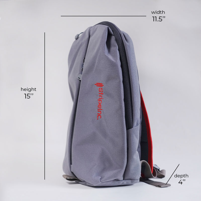 Stripelnc Mini Travel Backpack - Gray (40404)