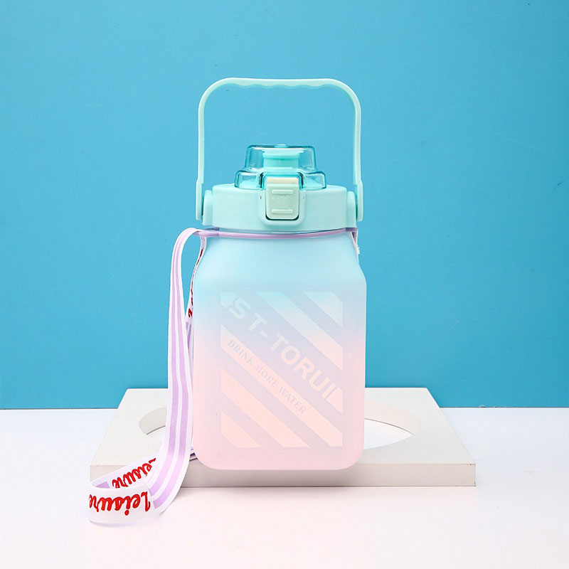 Students Square Shape Water Bottle With Strap 1500ml