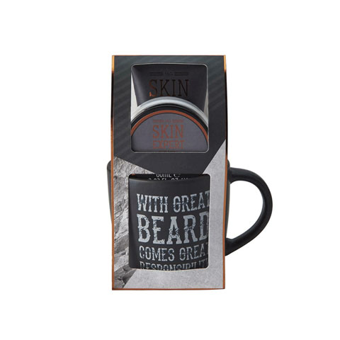 Style & Grace Men's Skin Expert Beard Mug Gift Set (2740)