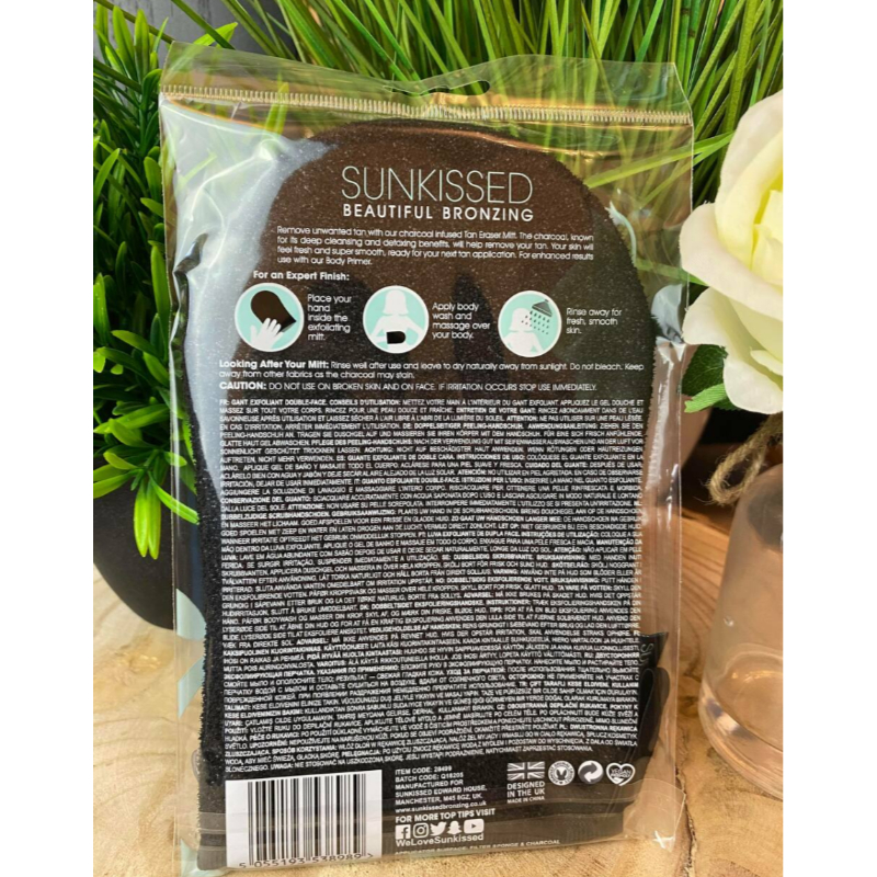 Sunkissed Activated Charcoal Infused Tan Eraser Exfoliating Mitt