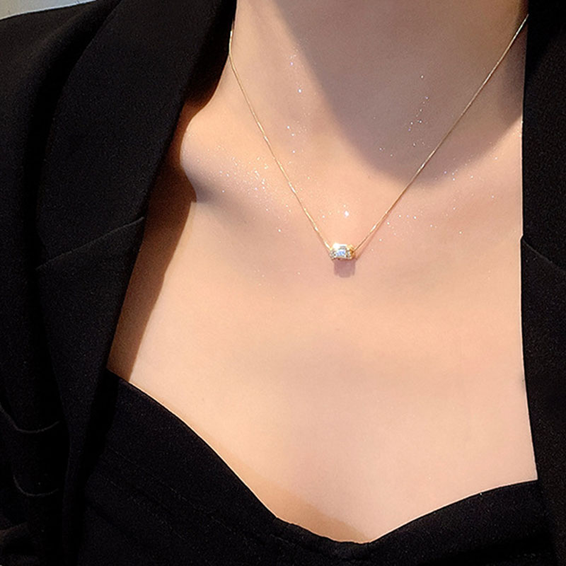Super Fairy Clavicle Chain Crystal Small Pendant Necklace (301095)