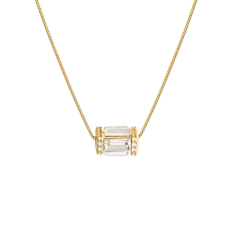 Super Fairy Clavicle Chain Crystal Small Pendant Necklace (301095)