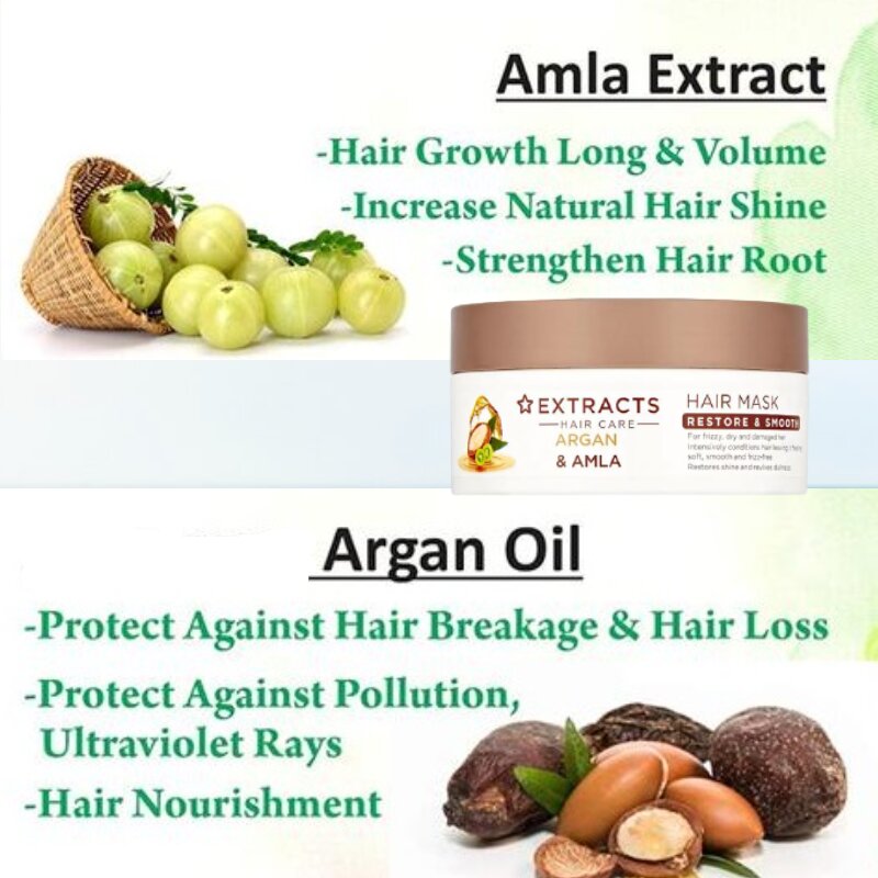 Superdrug Extracts Argan & Amla Hair Mask 200ml