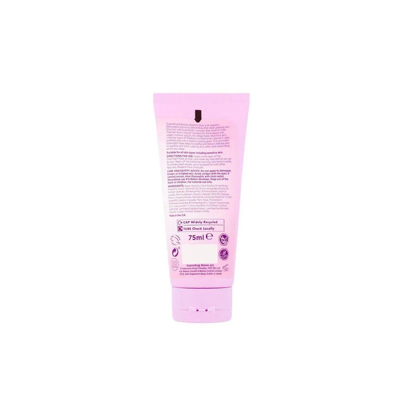 Superdrug Naturally Radiant Glow Calming Overnight Mask 75ml