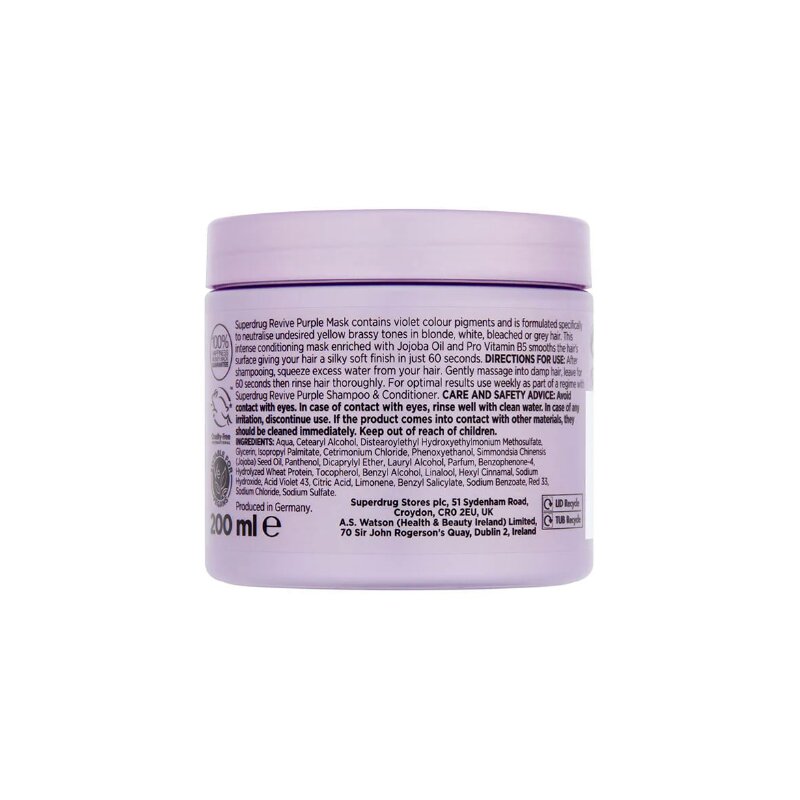 Superdrug Revive Colour Care Purple Hair Mask 200ml