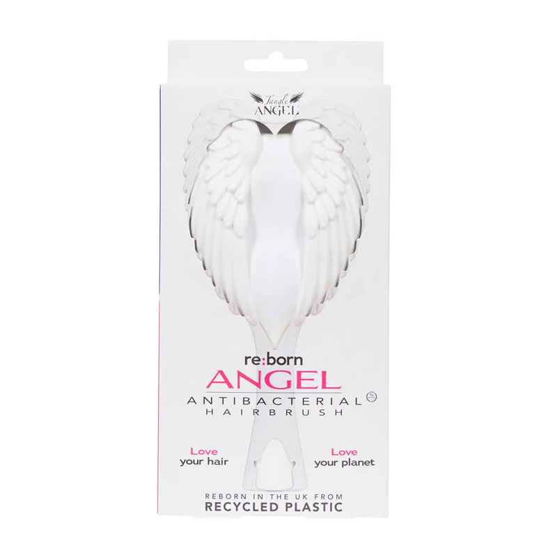Tangle Angel Reborn Angel Antibacterial Hair Brush - White / Fucshia
