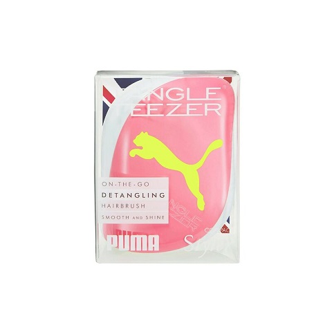 Tangle Teezer On The Go Detangling Hair Brush Smooth & Shine Puma Styler - Light Green