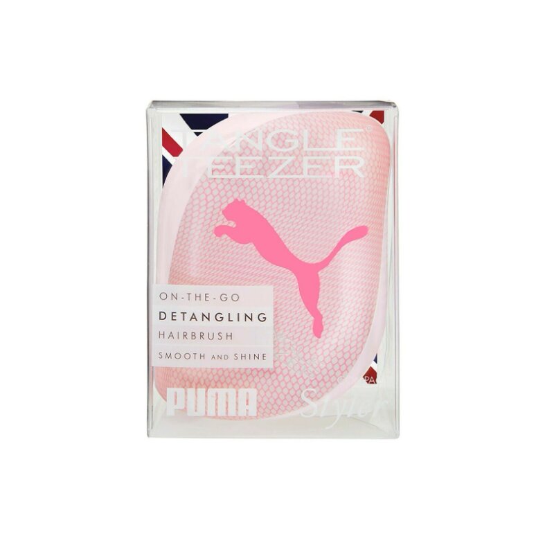 Tangle Teezer On The Go Detangling Hair Brush Smooth & Shine Puma Styler - Pink