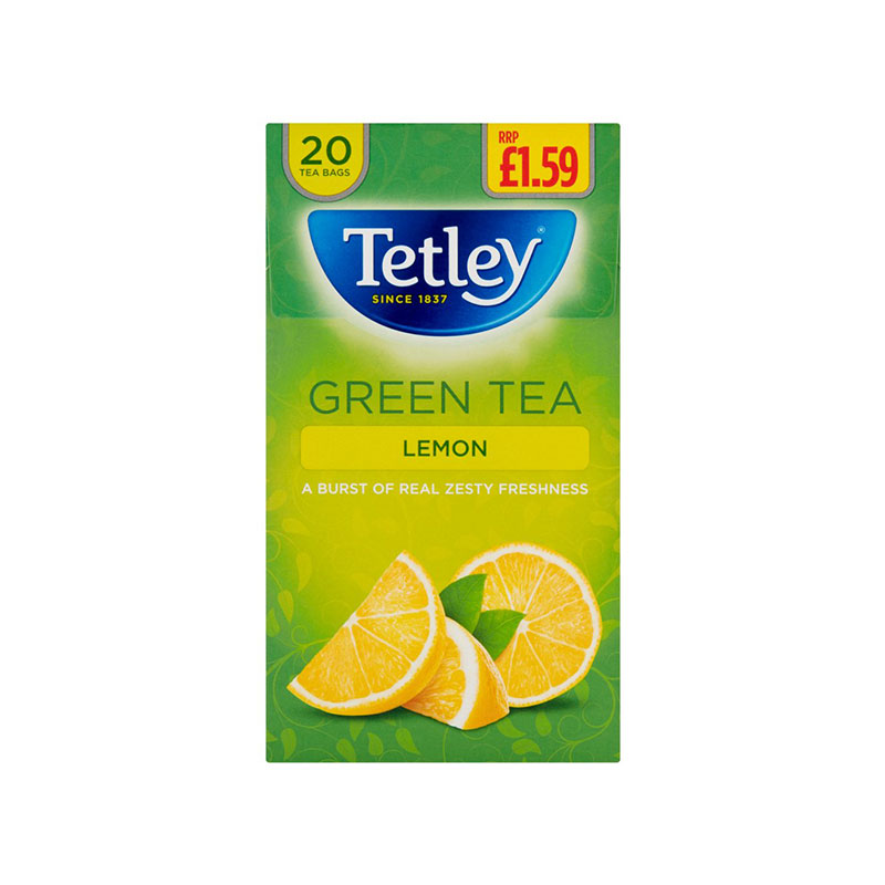 Tetley Green Tea Lemon Tea Bags 40g - 20pcs