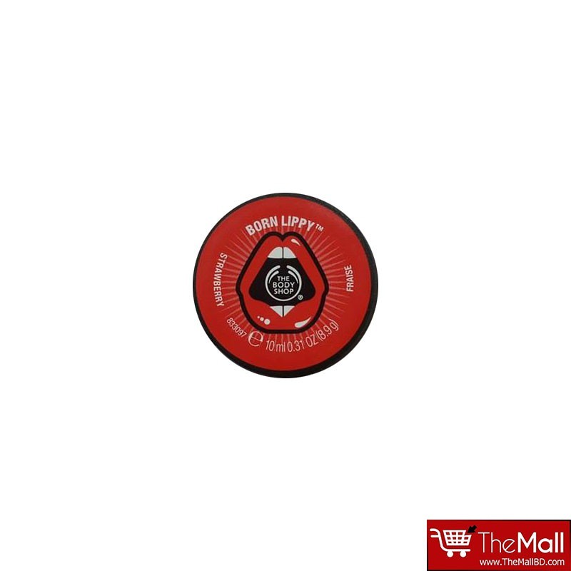 The Body Shop Born Lippy Pot Lip Balm 10ml - Strawberry (Fraise)