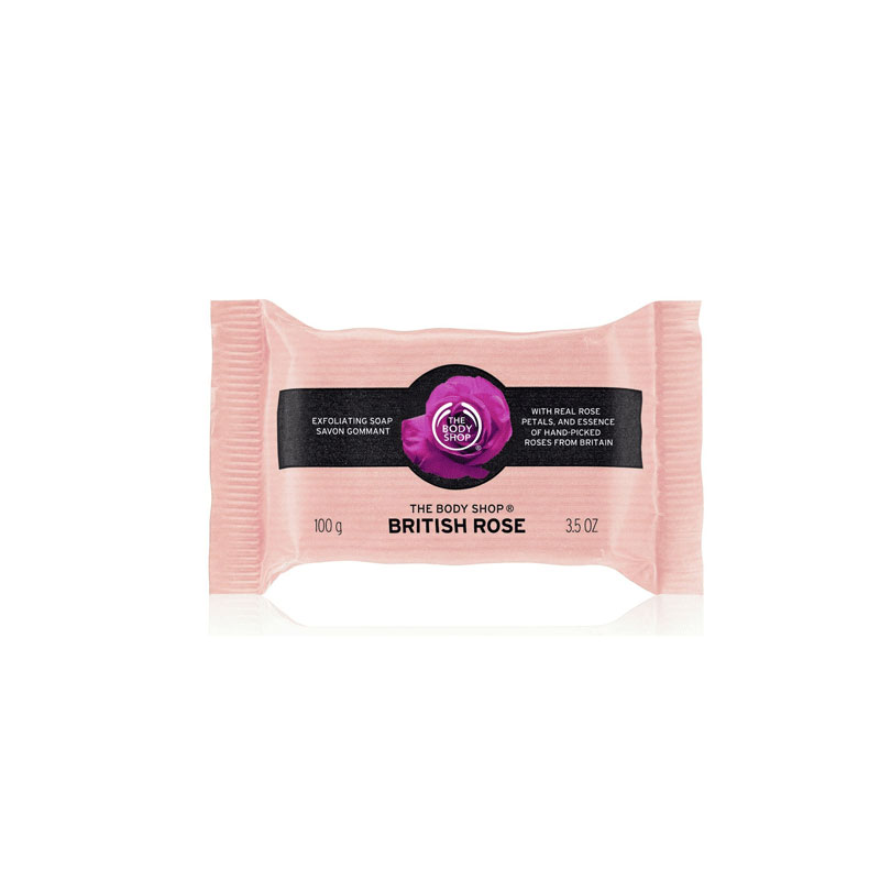 The Body Shop British Rose Exfoliating Soap Bar 100g