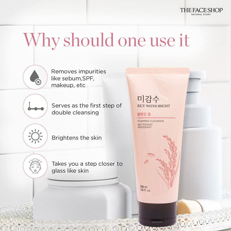The Face Shop Rice Water Bright Foaming Cleanser 150ml