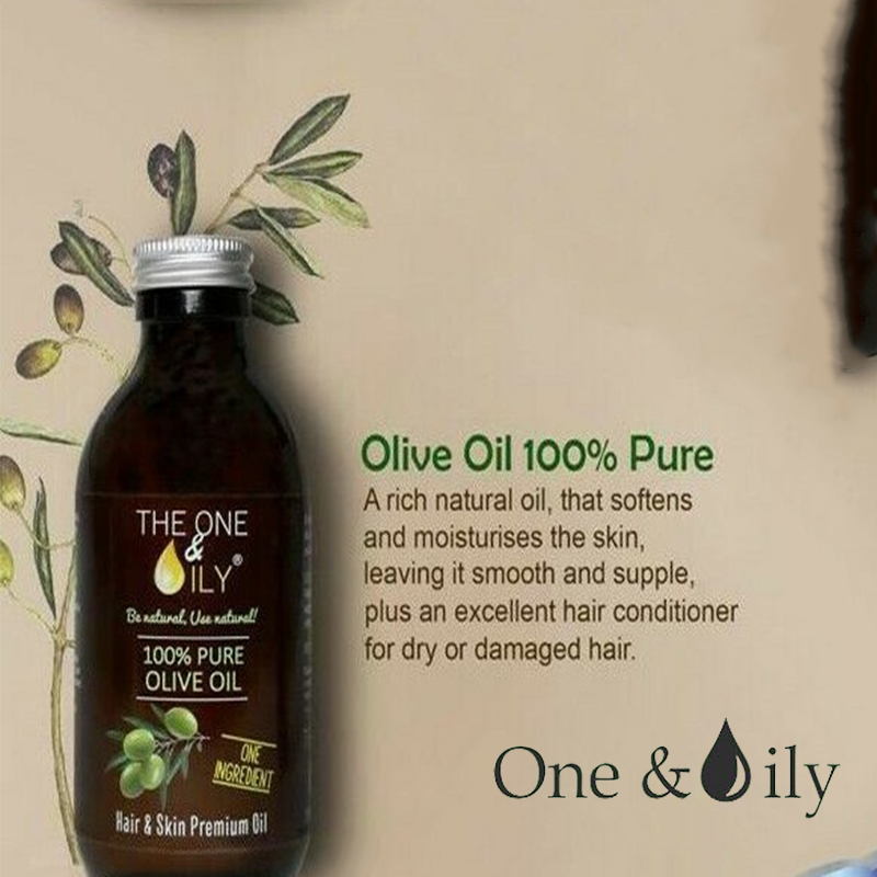 The One & Oily 100% Pure Olive Oil For Hair & Skin  200ml