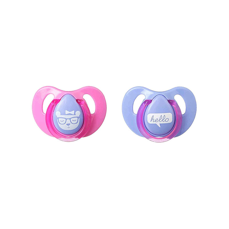 Tommee Tippee 2 Cherry Latex Decorated Soother 6-18m - Pink & Purple
