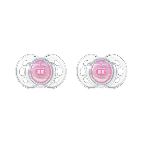 Tommee Tippee Air Style Orthodontic 6-18m Soother 2pc - Pink